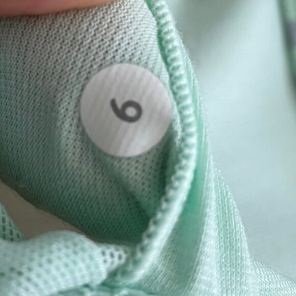 Lululemon Power Y Striped Tank Yoga Top Shelf Bra w Liners Mint Grn Lavender 6 - Picture 10 of 11